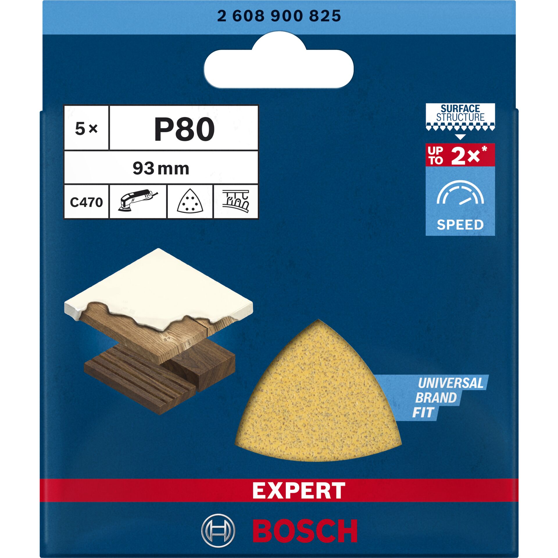 Bosch fog.abrasivo C470,93mm,K8 0, 5x EXPERT