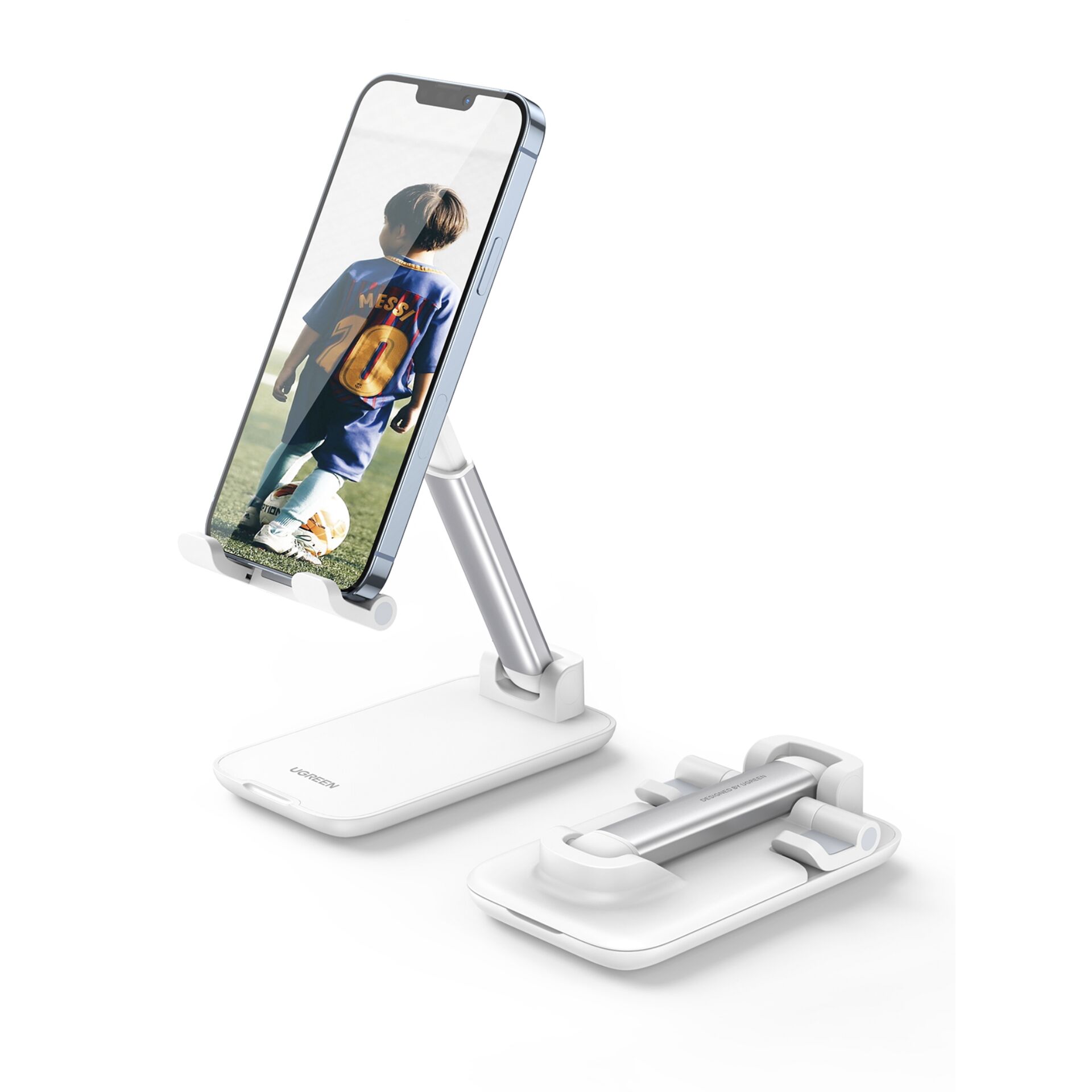 UGREEN Foldable Multi-Angle Phone Desktop Stand argento