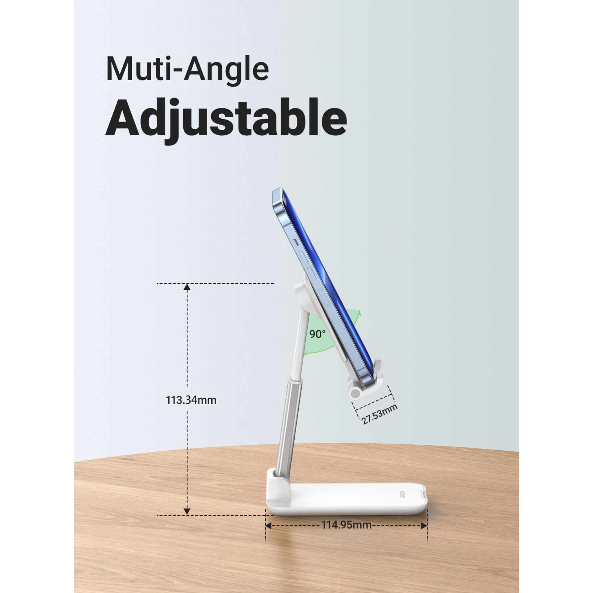 UGREEN Foldable Multi-Angle Phone Desktop Stand argento