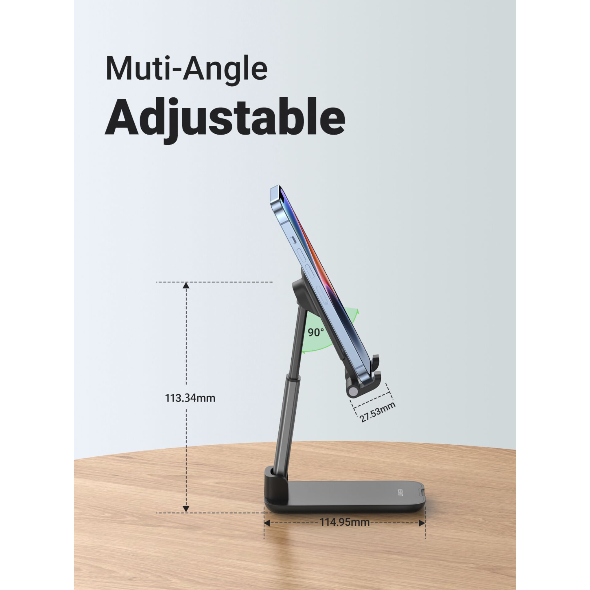 UGREEN Foldable Multi-Angle Phone Desktop Stand nero
