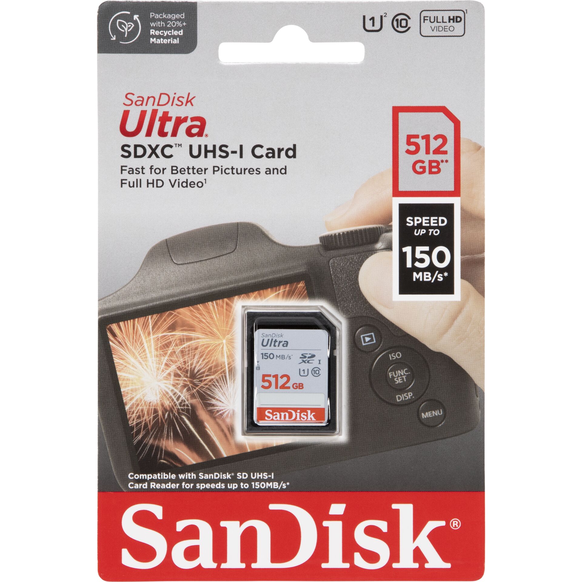 SanDisk Ultra SDXC UHS-I   512GB 150MB/s       SDSDUNC-512G-