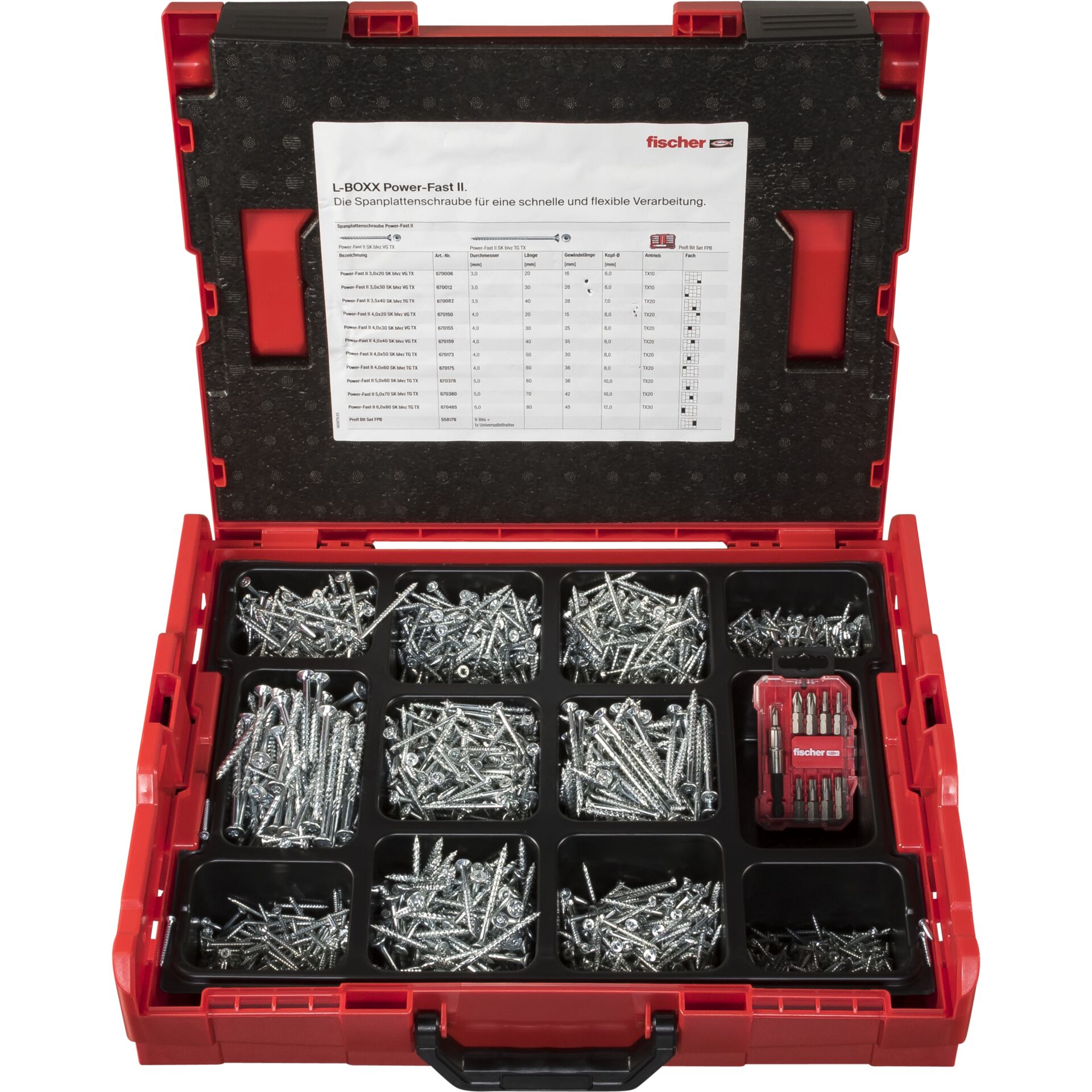 Fischer Power Fast II L-Boxx 102 Screw Set