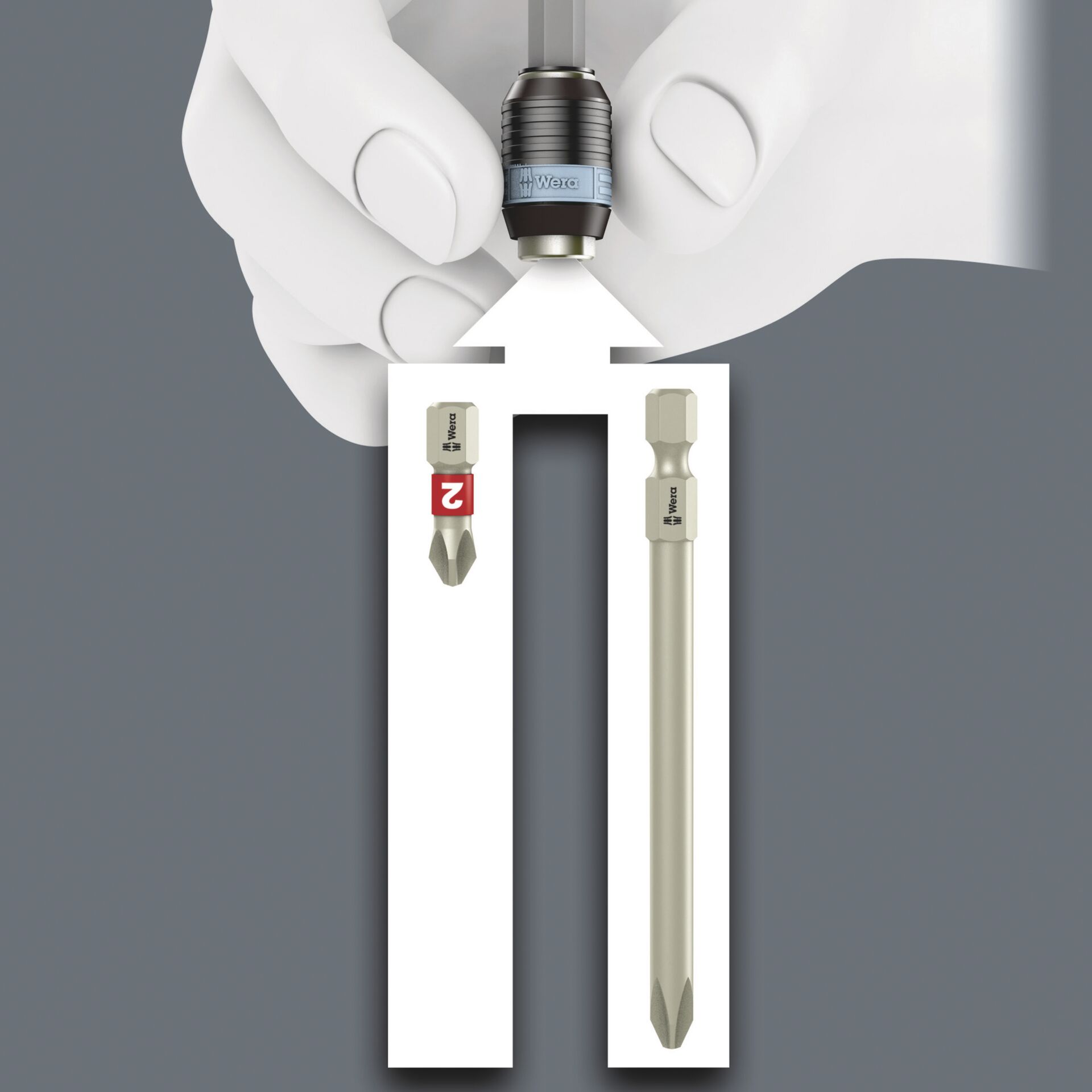 Wera 3888/4/1 K Rapidaptor Universalhalter, Edelstahl