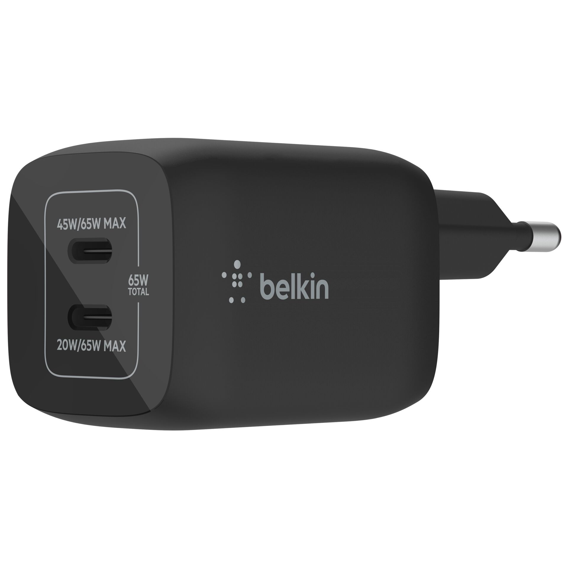 Belkin Netzladegerät 2xUSB-C 65W PD 3.0, PPS, schwarz  WCH01