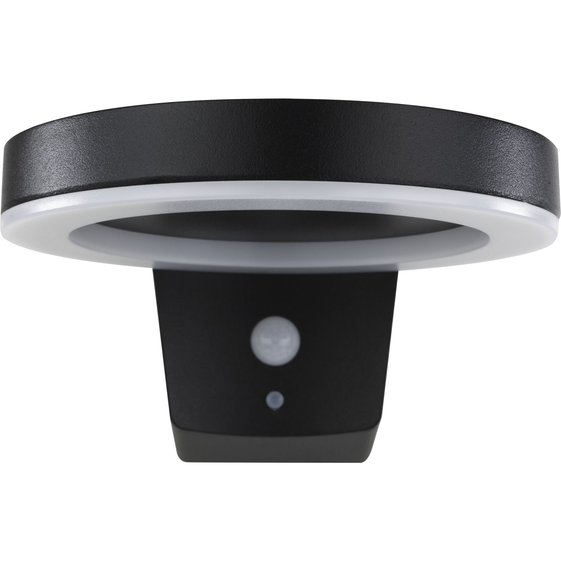 REV LED Solar wall light Round black