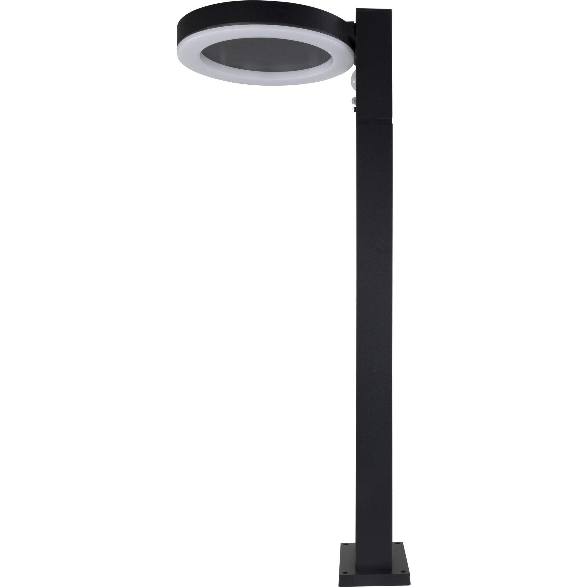 REV LED Solar Light Round black