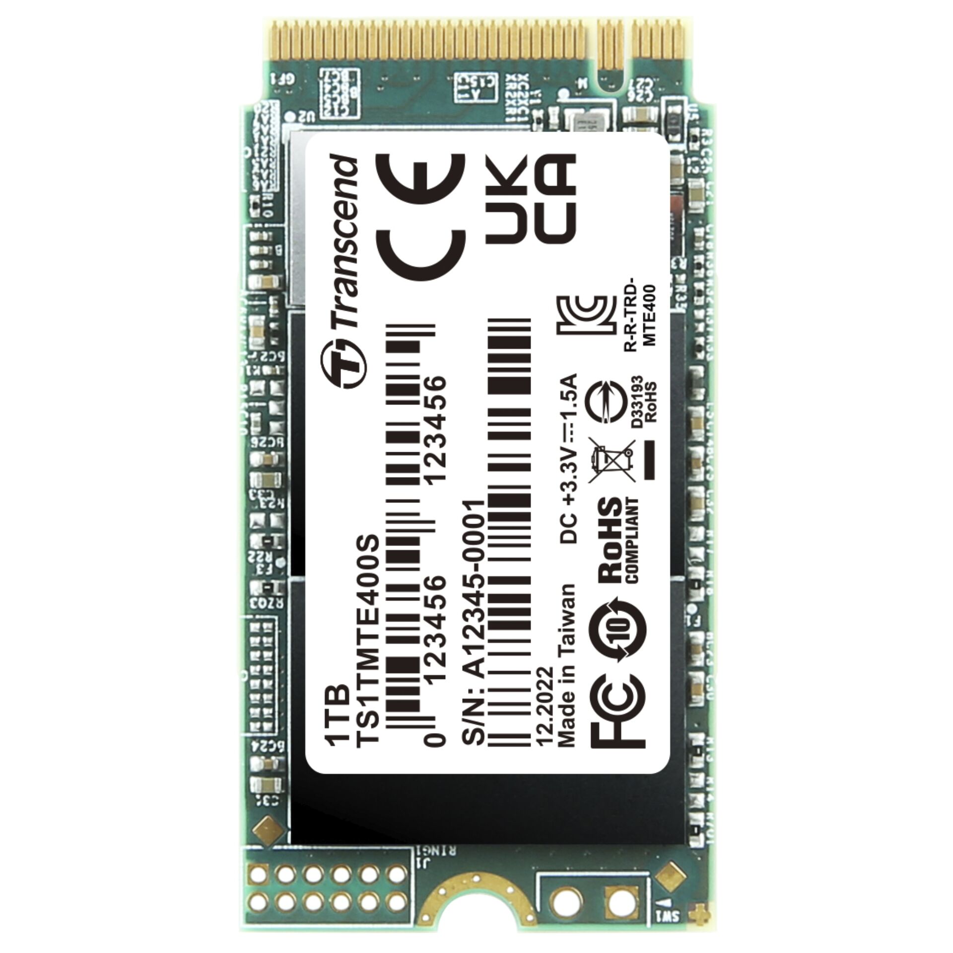 Transcend SSD MTE400S        1TB NVMe PCIe Gen3x4 3D
