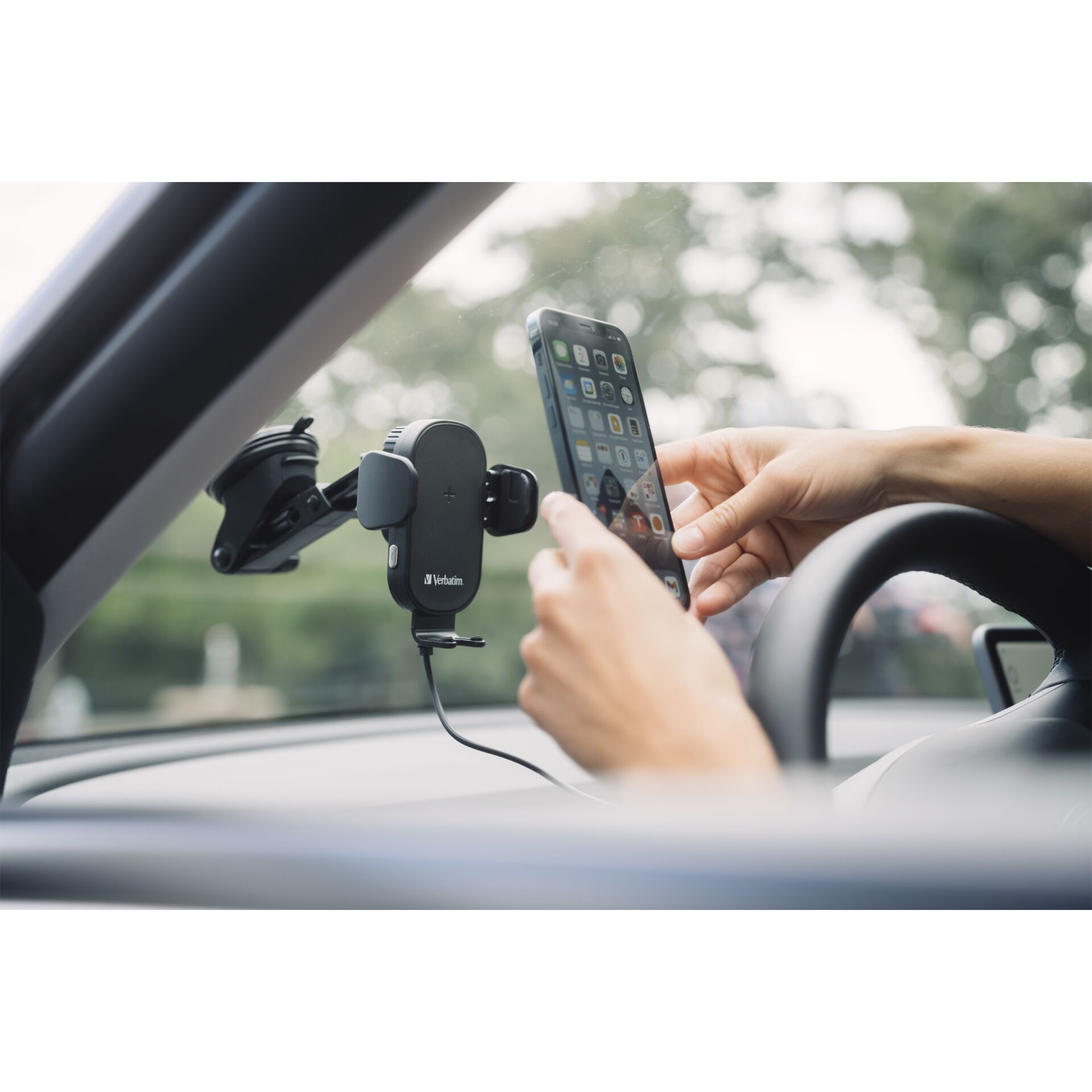 Verbatim Fast Qi Fast Wireless Car Charger USB-C 15W     FWC