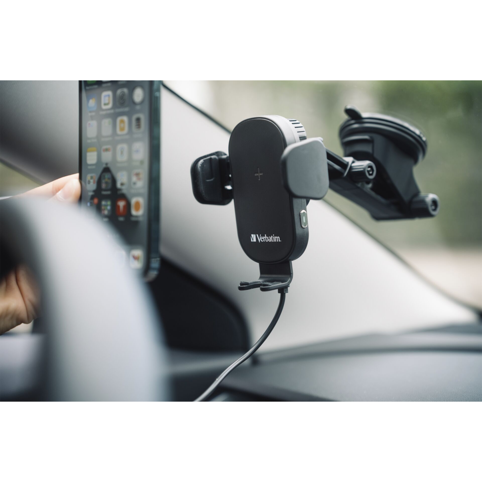Verbatim Fast Qi Fast Wireless Car Charger USB-C 15W     FWC