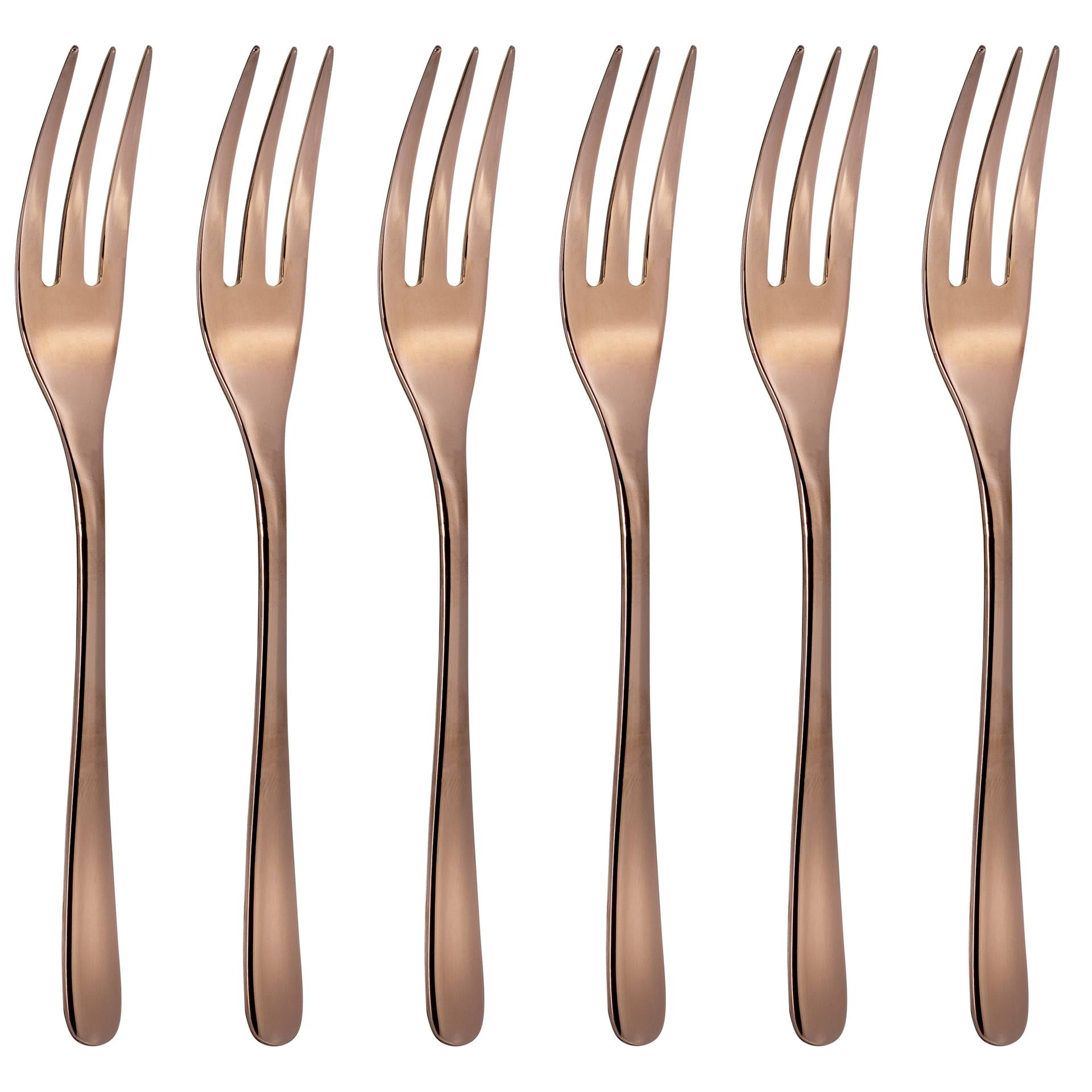 Sambonet Taste cake fork set 6 pcs  copper