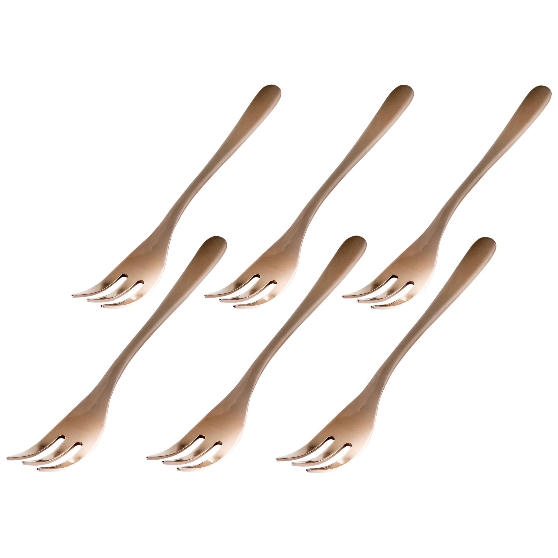 Sambonet Taste cake fork set 6 pcs  copper