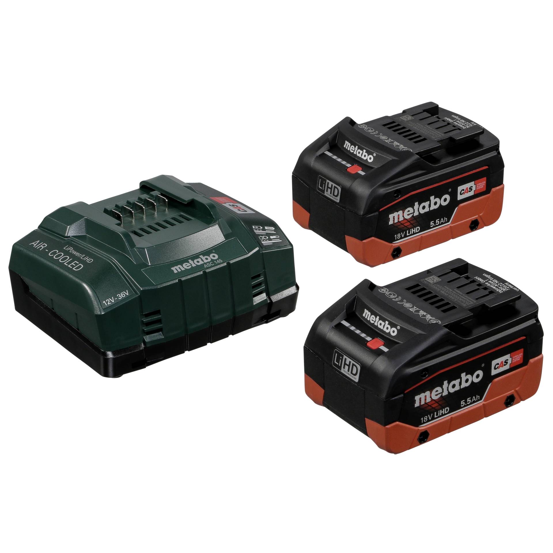 Metabo Basis-Set 2x 18V 5,5 Ah LiHD