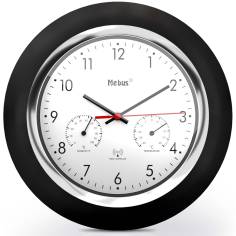 Mebus 19453  orologio da parete radiocontr. con termom. e ig