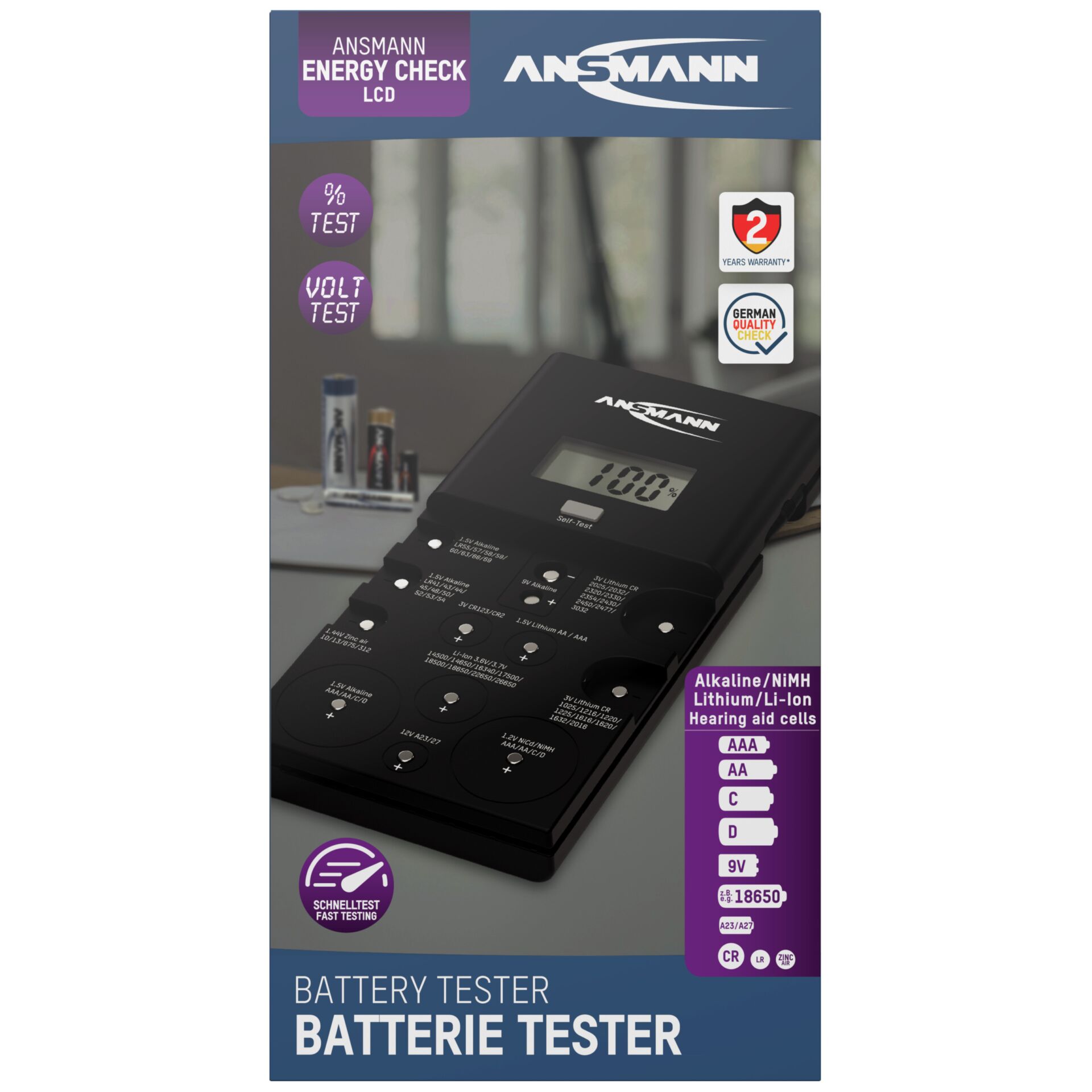 Ansmann Energy Check LCD Battery Tester         1900-0100