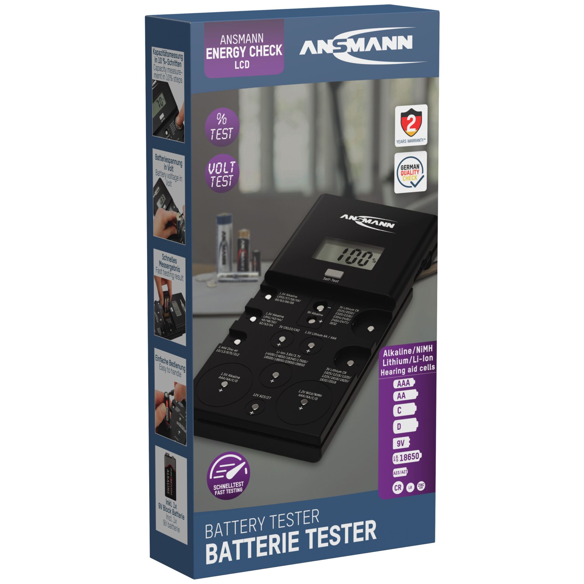 Ansmann Energy Check LCD Battery Tester         1900-0100