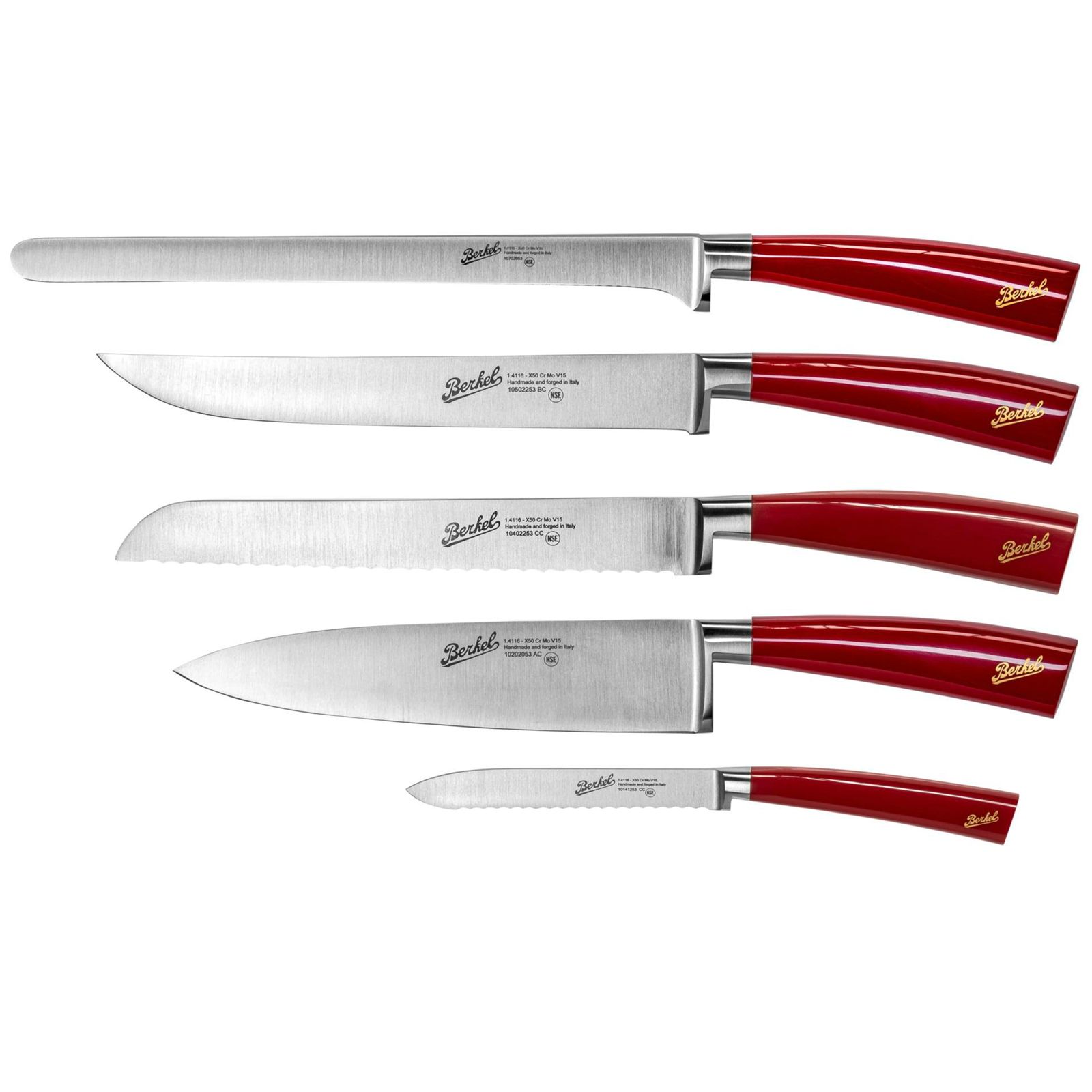 Berkel Elegance Red set coltelli chef 5 pz.