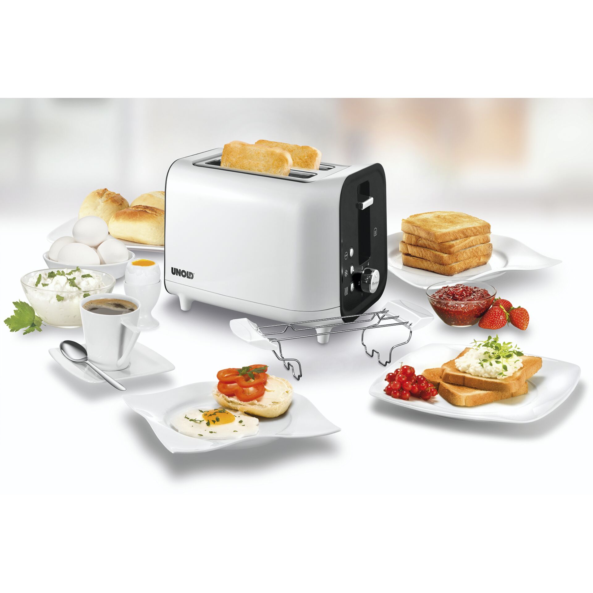 Unold 38410 Toaster Shine bianco