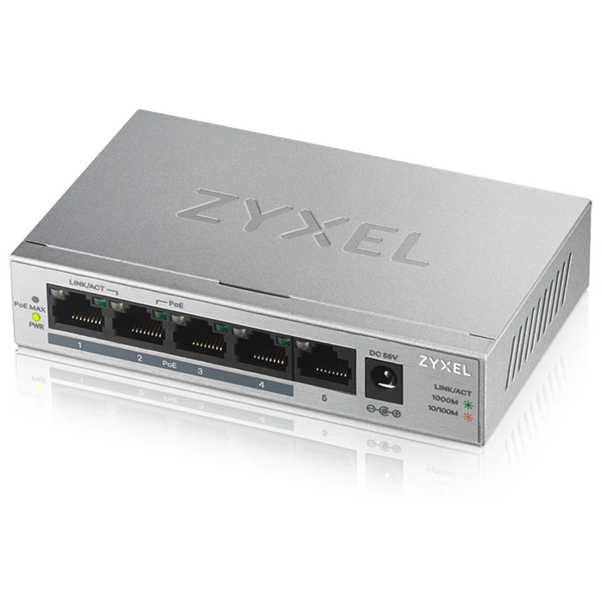 Zyxel GS1005-HP 5-Port Desktop PoE+ Switch