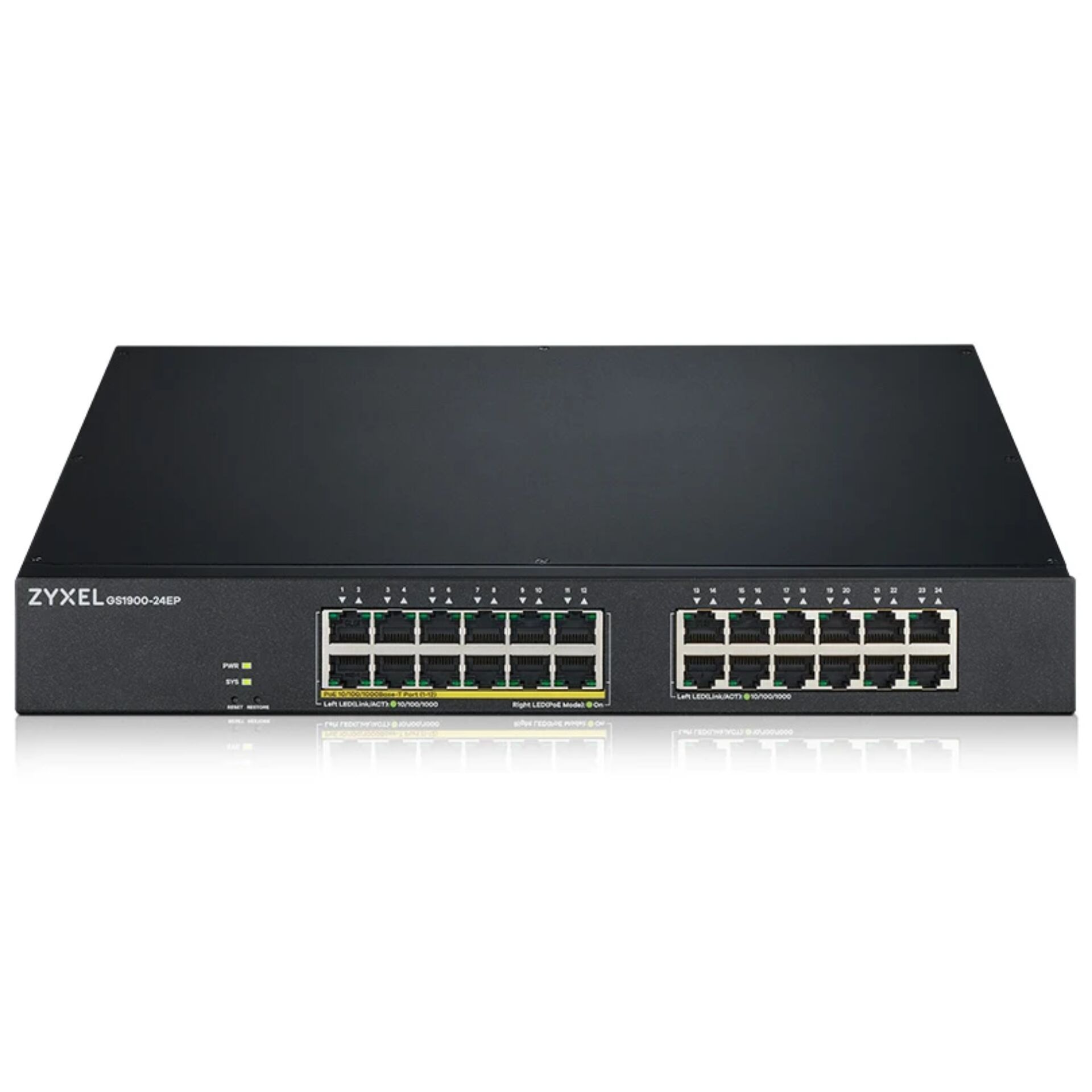 Zyxel GS1900-24EP 24-Port Switch, 12 PoE+ Ports