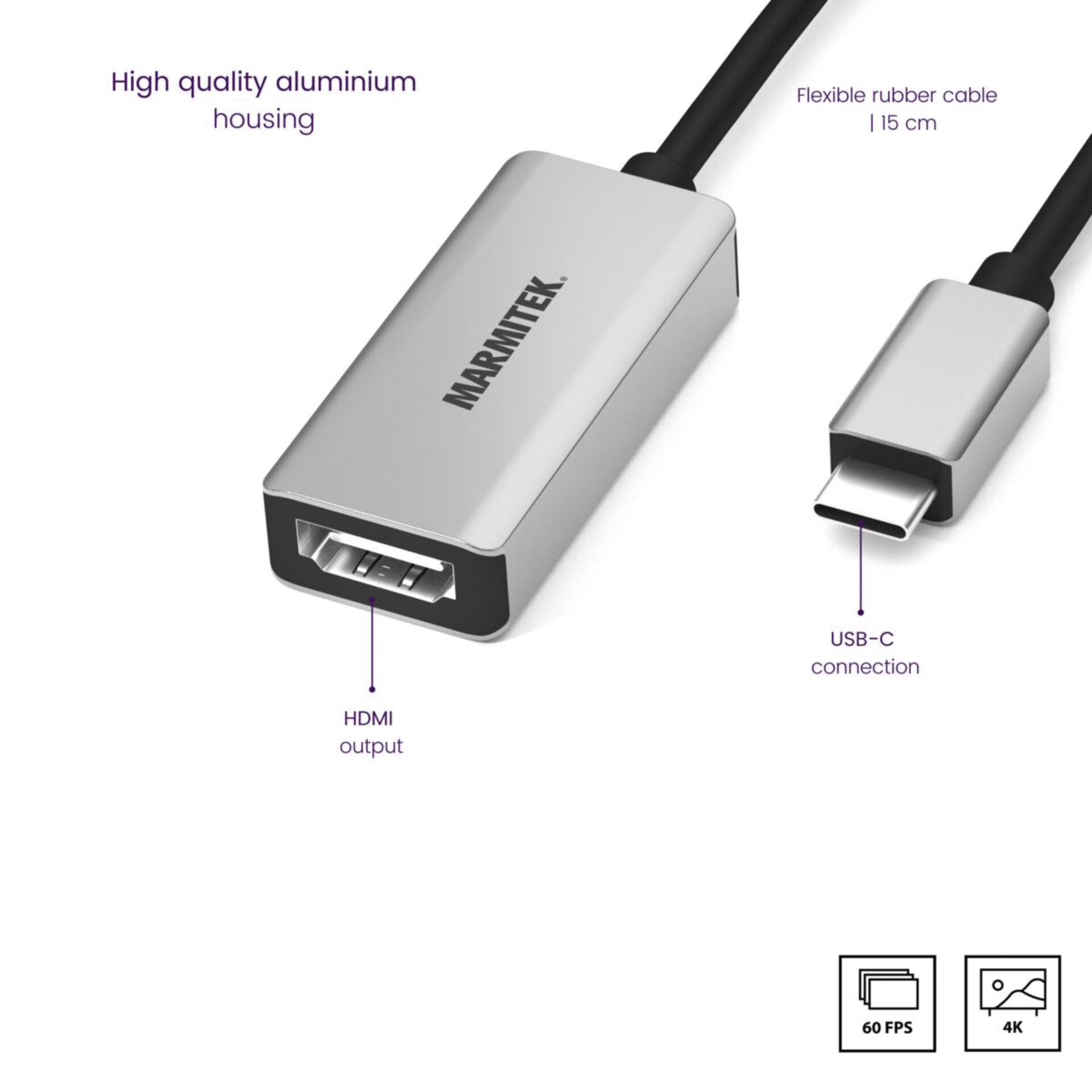 Marmitek Connect USB-C to HDMI adatt.