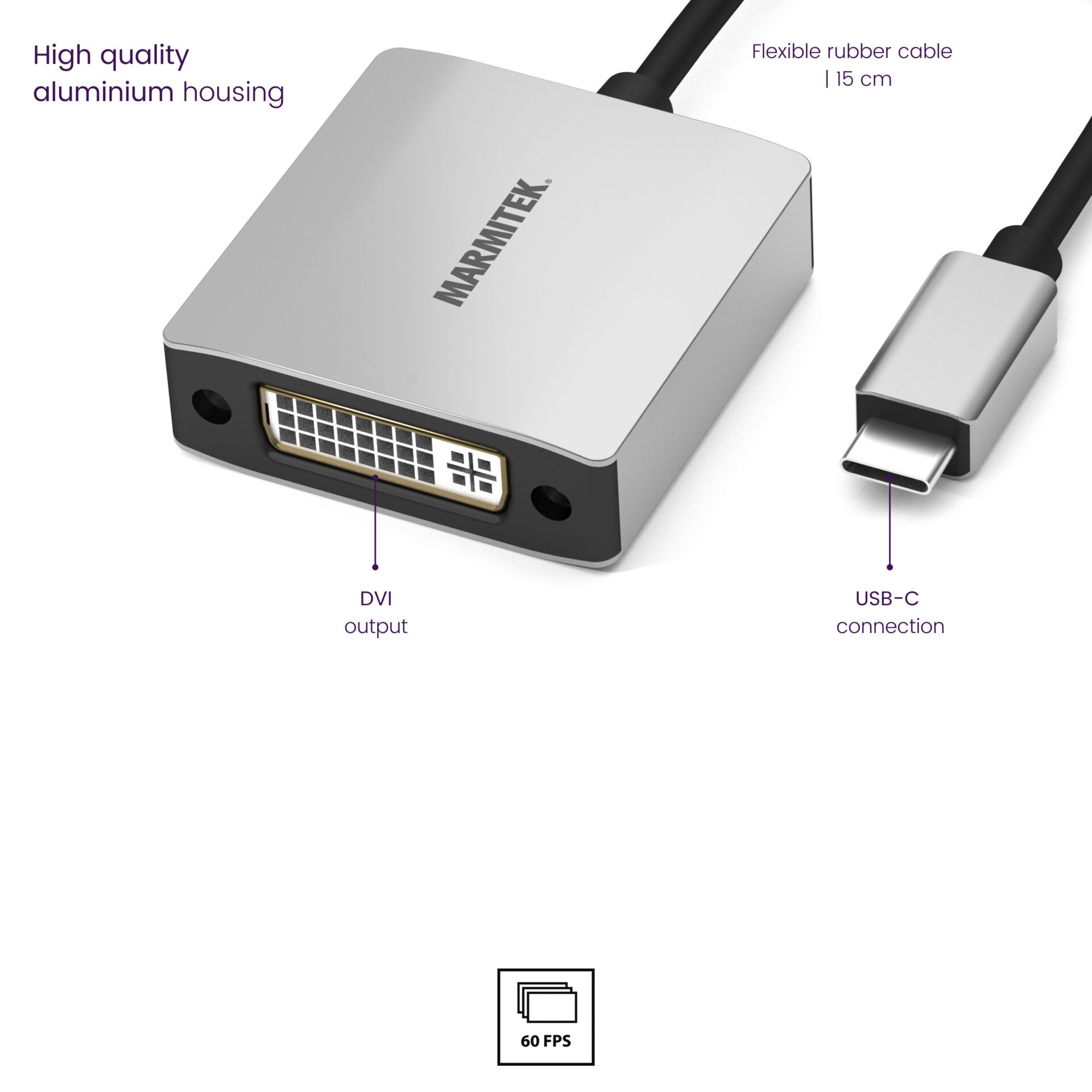 Marmitek Connect USB-C to DVI adatt.