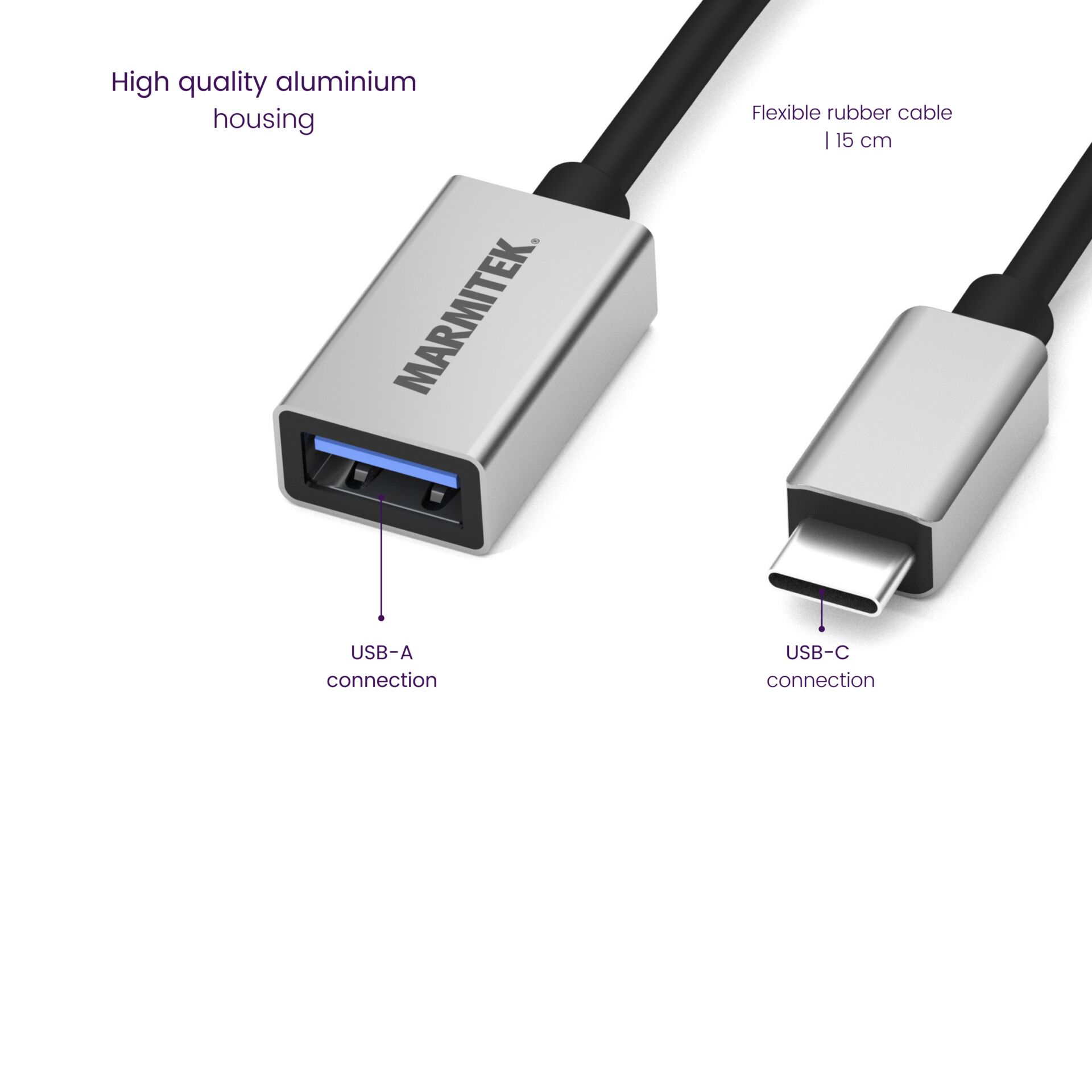 Marmitek Connect USB-C to USB-A adatt.