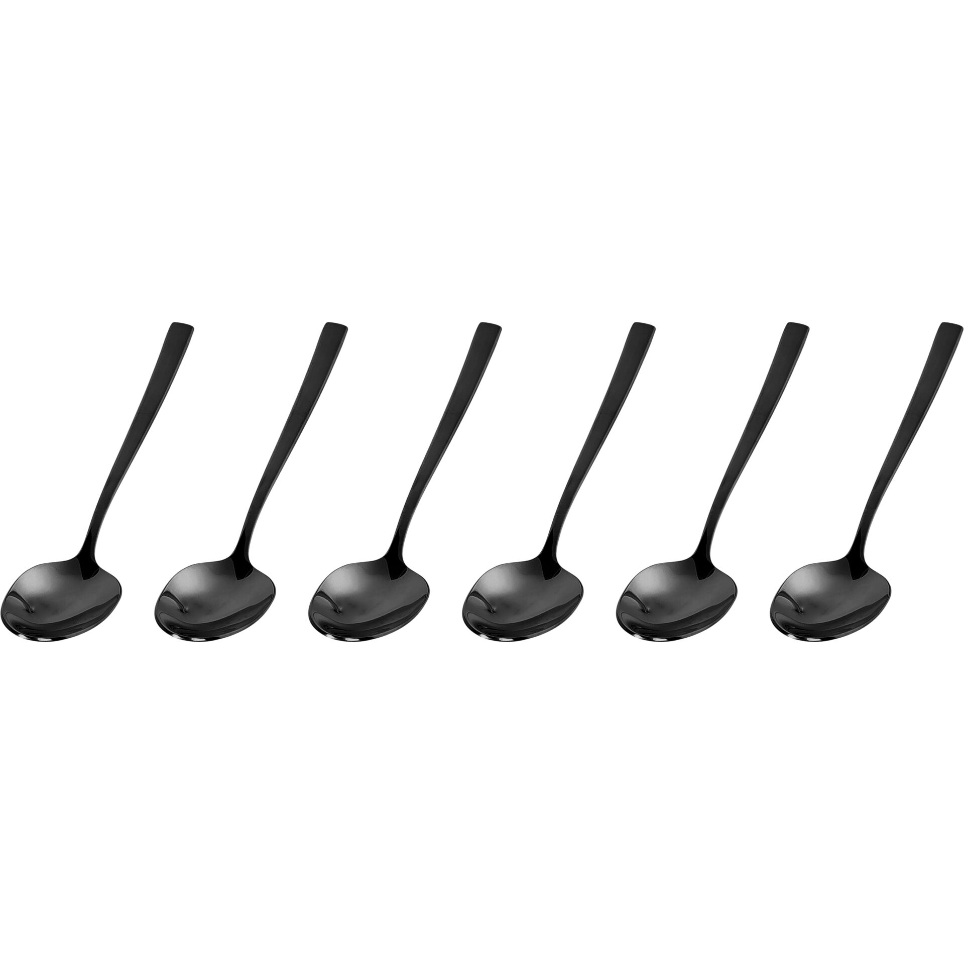 Sambonet Rock PVD 6 Cucchiaini Moka Nero Lucido
