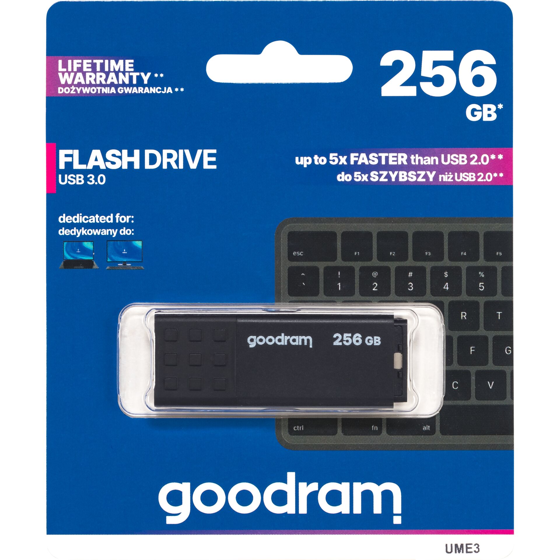 GOODRAM UME3 USB 3.0       256GB nero