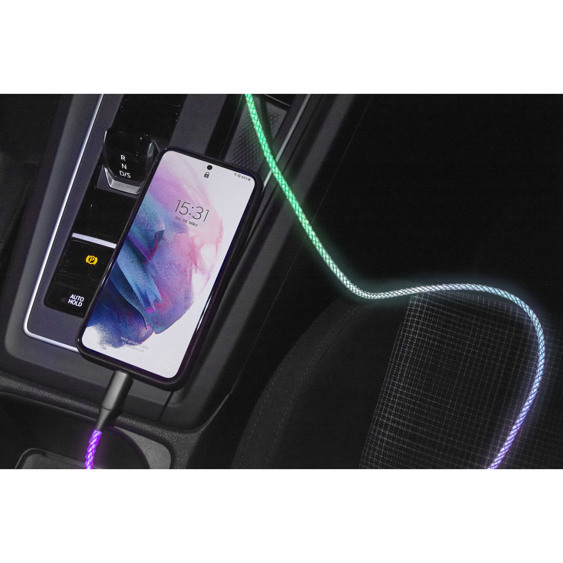 Ansmann USB-A / USB-C Kabel mit LED Beleuchtung 100cm  1700-