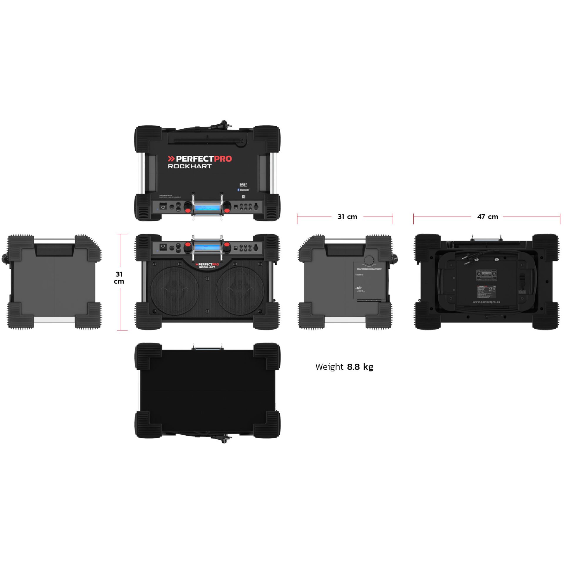 PerfectPro ROCKHART 18V radio da cantiere
