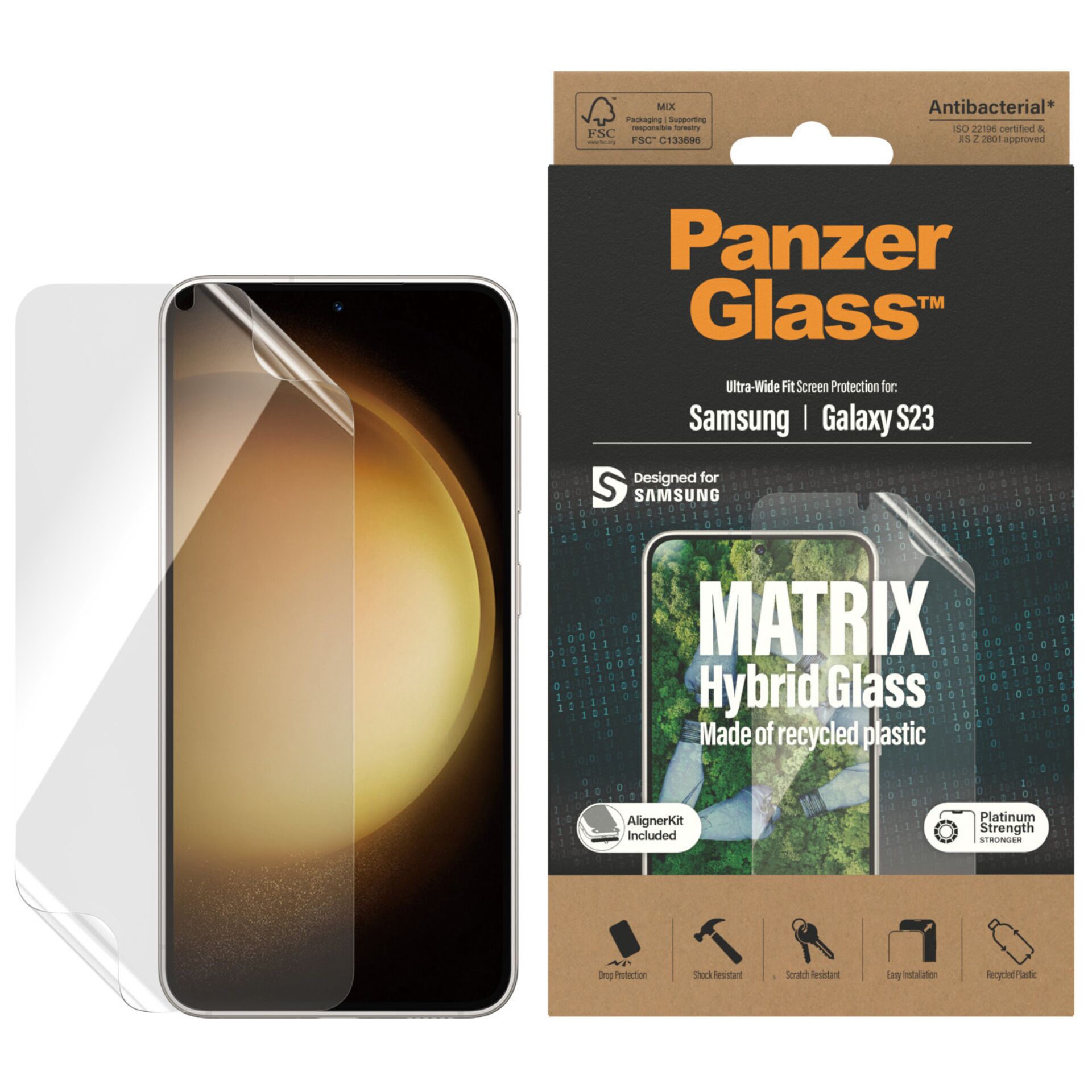 PanzerGlass Matrix Hybrid Glass per Galaxy S23