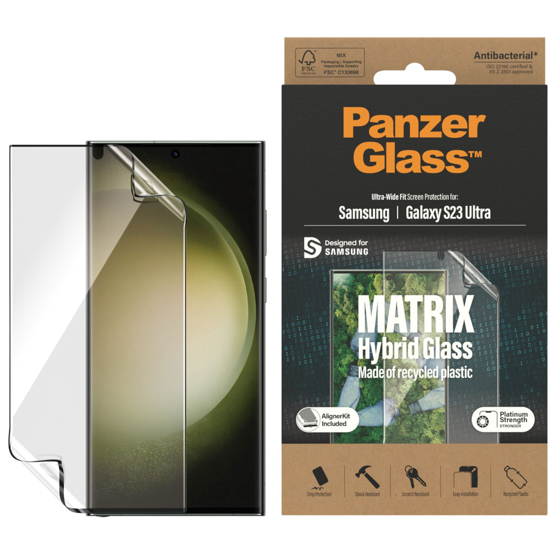 PanzerGlass Matrix Hybrid Glass per Galaxy S23 Ultra