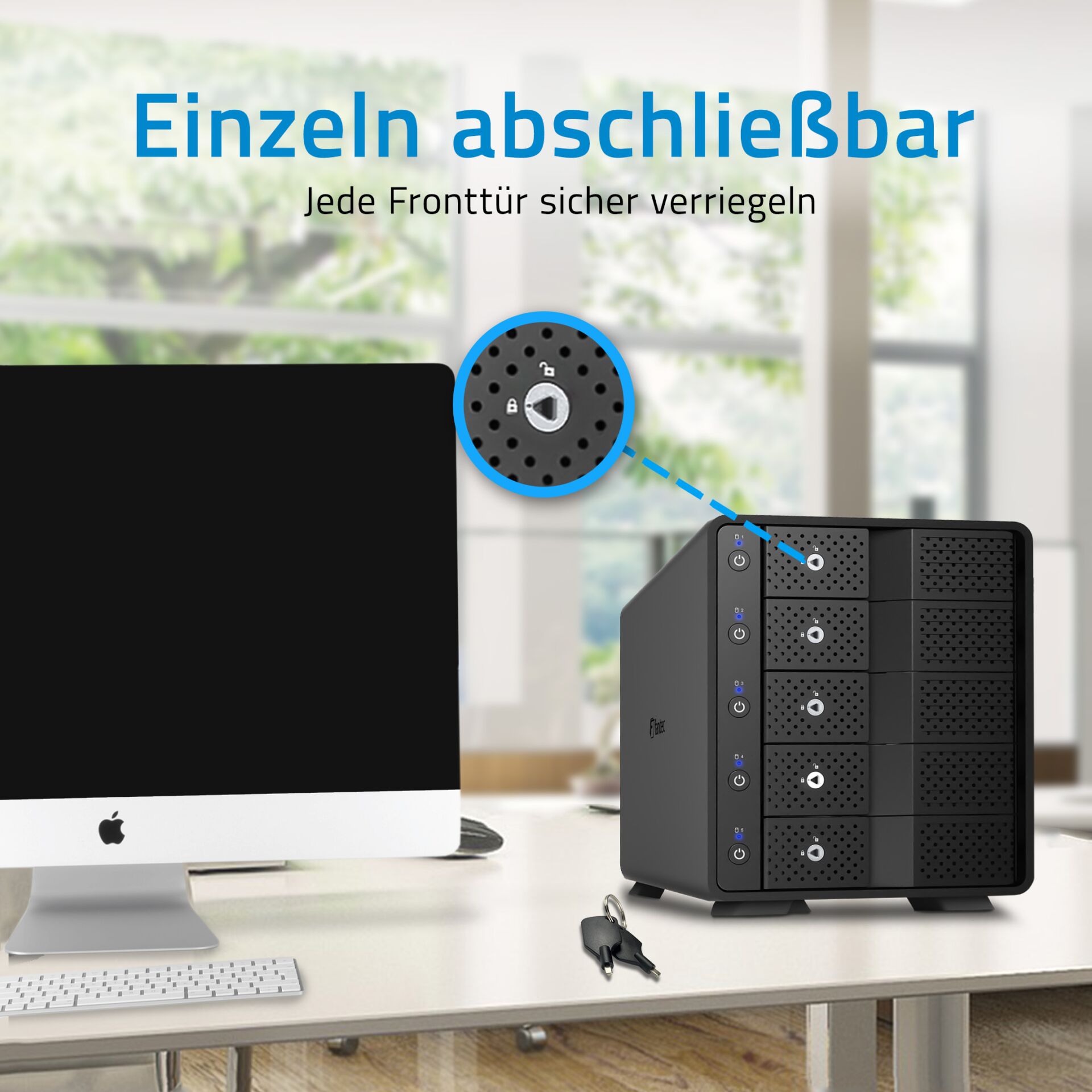 Fantec MB-X5U31H 5x 3,5  Gehäuse