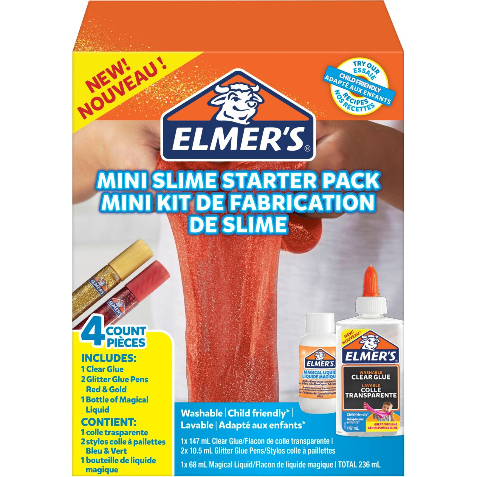 ELMER`S EVERYDAY Mini Slime Set oro & rosso