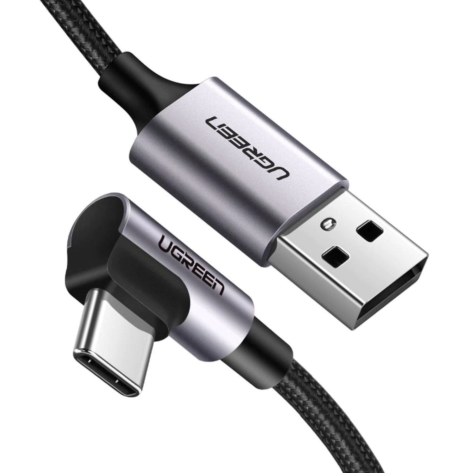 UGREEN Angled USB-C To USB-A cavo dati nero 2M