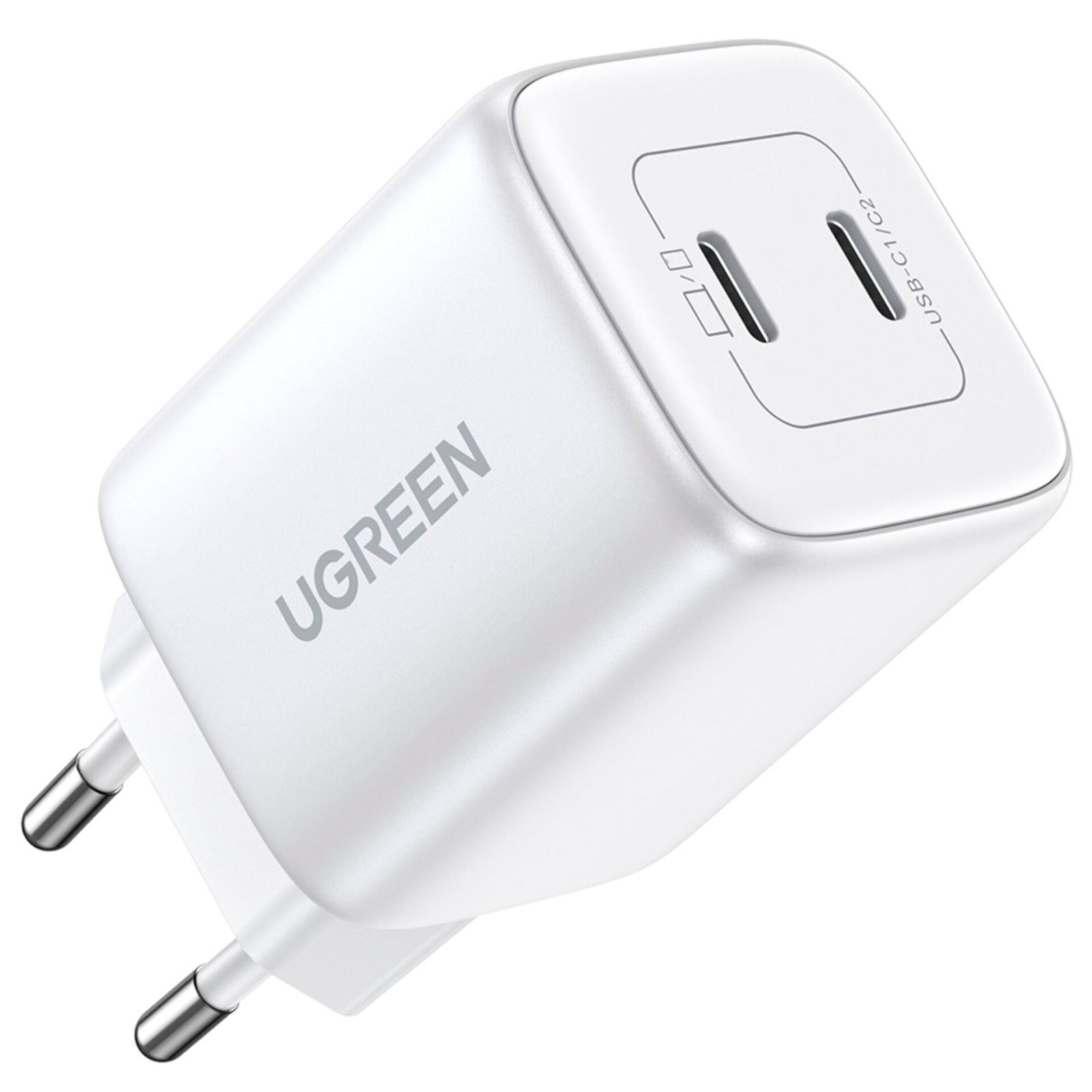 UGREEN Nexode 45W Dual USB-C PD caricabatt. (25W+20W) bianco