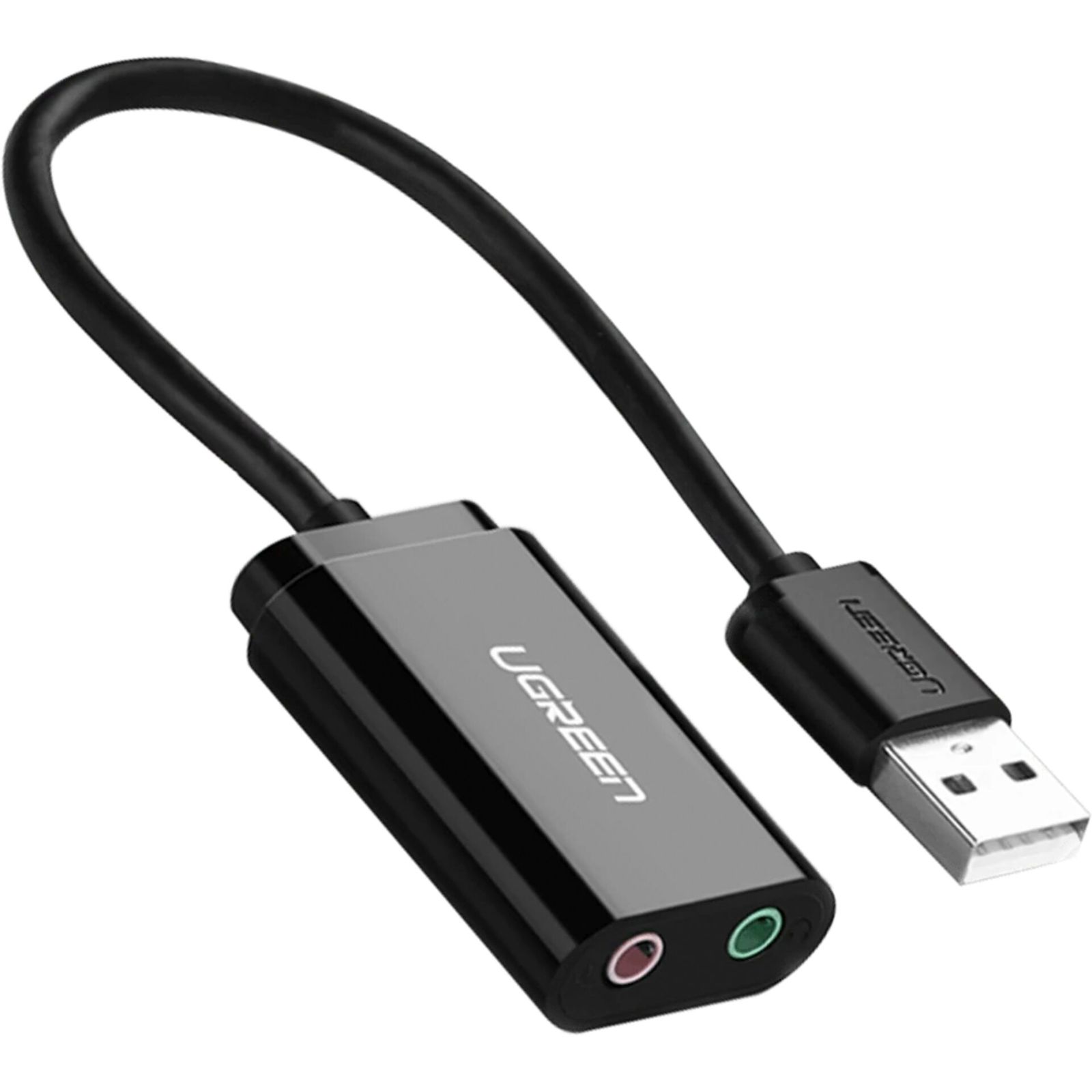 UGREEN USB-A To 3.5mm External Stereo Sound adatt. nero 15cm