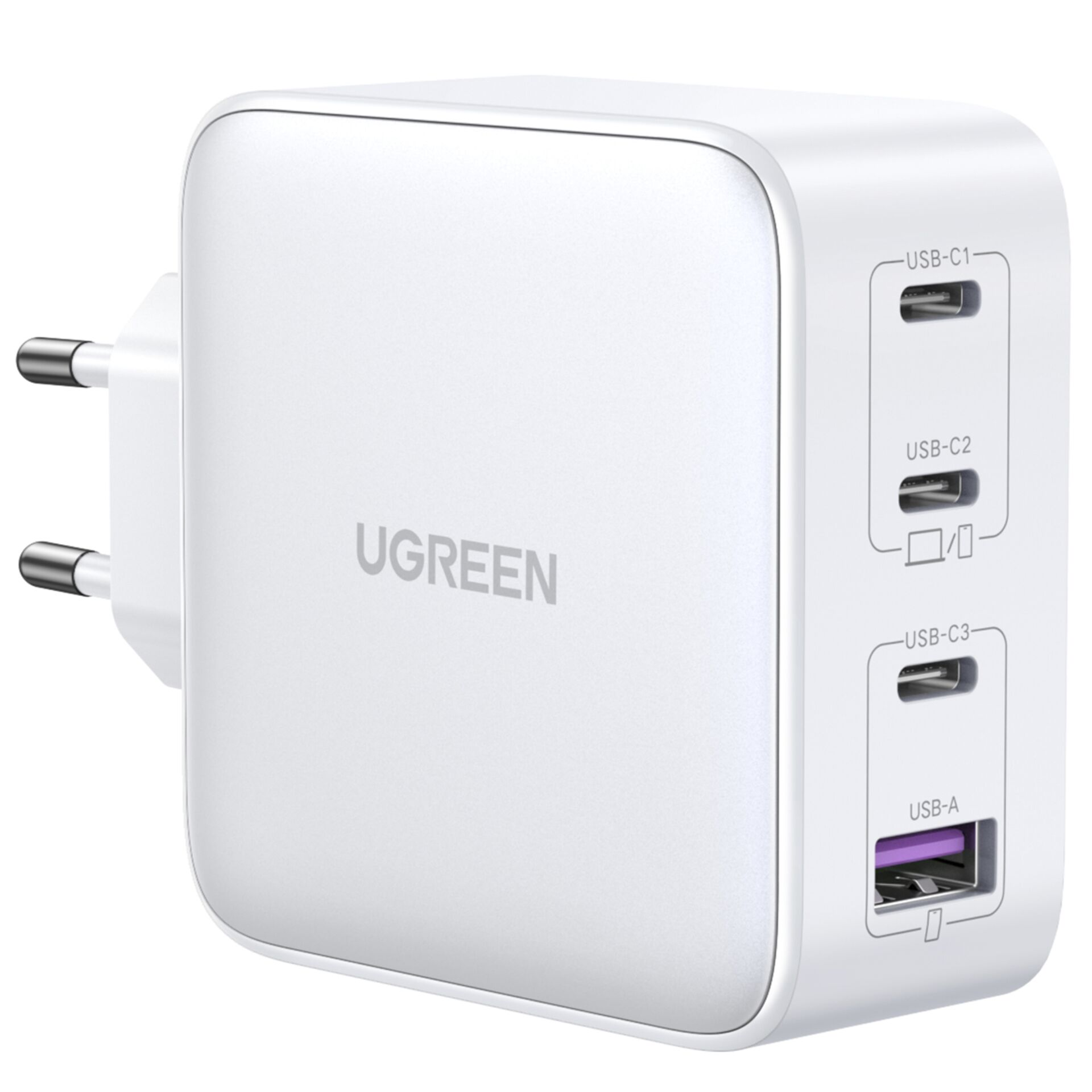 UGREEN USB-A+3xUSB-C 100W GaN Tech Fast Wall Charger EU bian