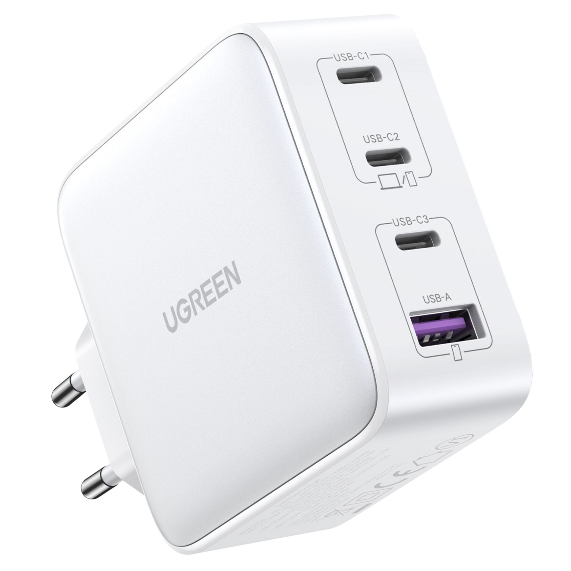 UGREEN USB-A+3xUSB-C 100W GaN Tech Fast Wall Charger EU bian 2