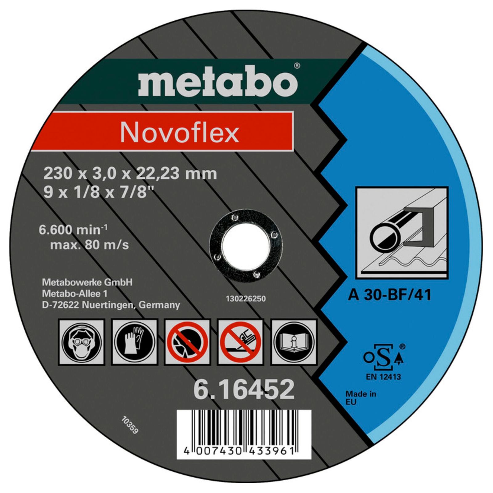 Metabo Novoflex 230x3,0x22,2 acciaio
