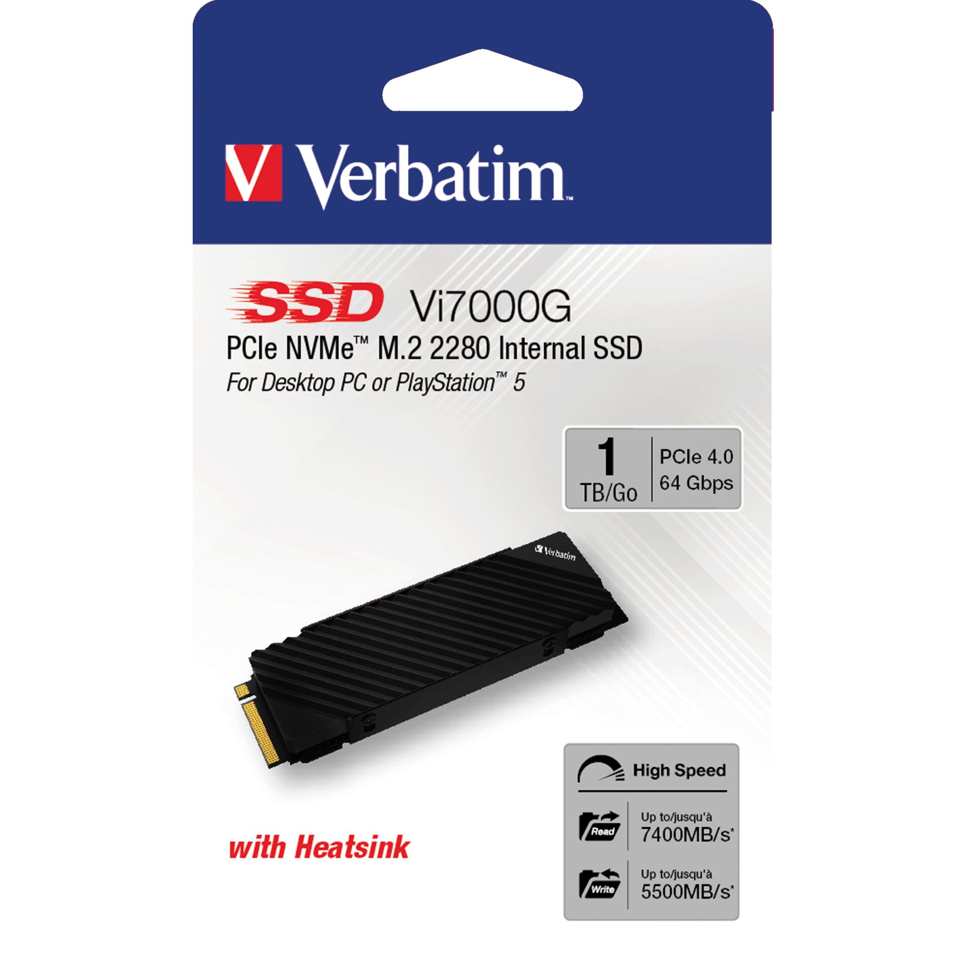 Verbatim Vi7000 PCle NVMe M.2 SSD 1TB                    493