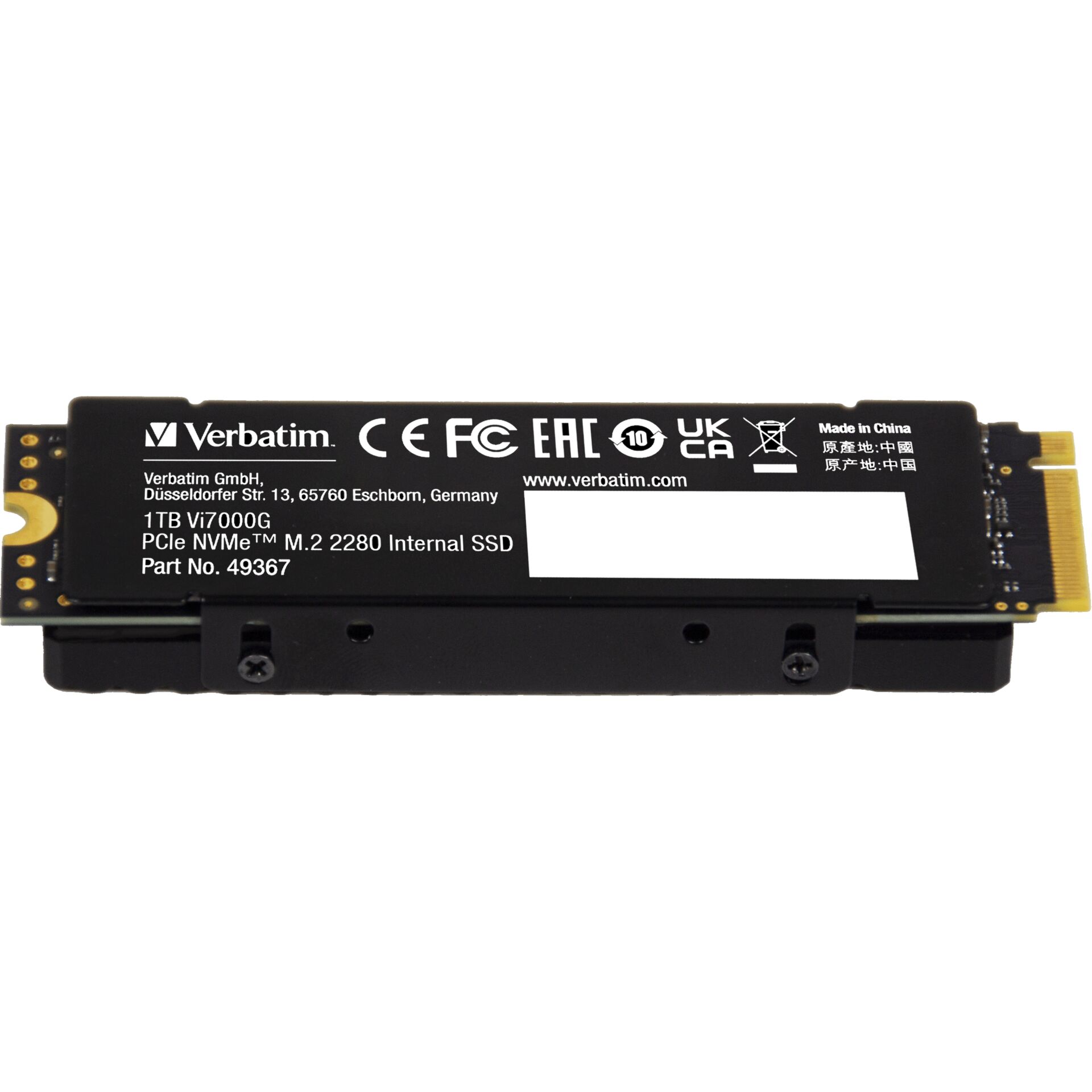 Verbatim Vi7000 PCle NVMe M.2 SSD 1TB                    493