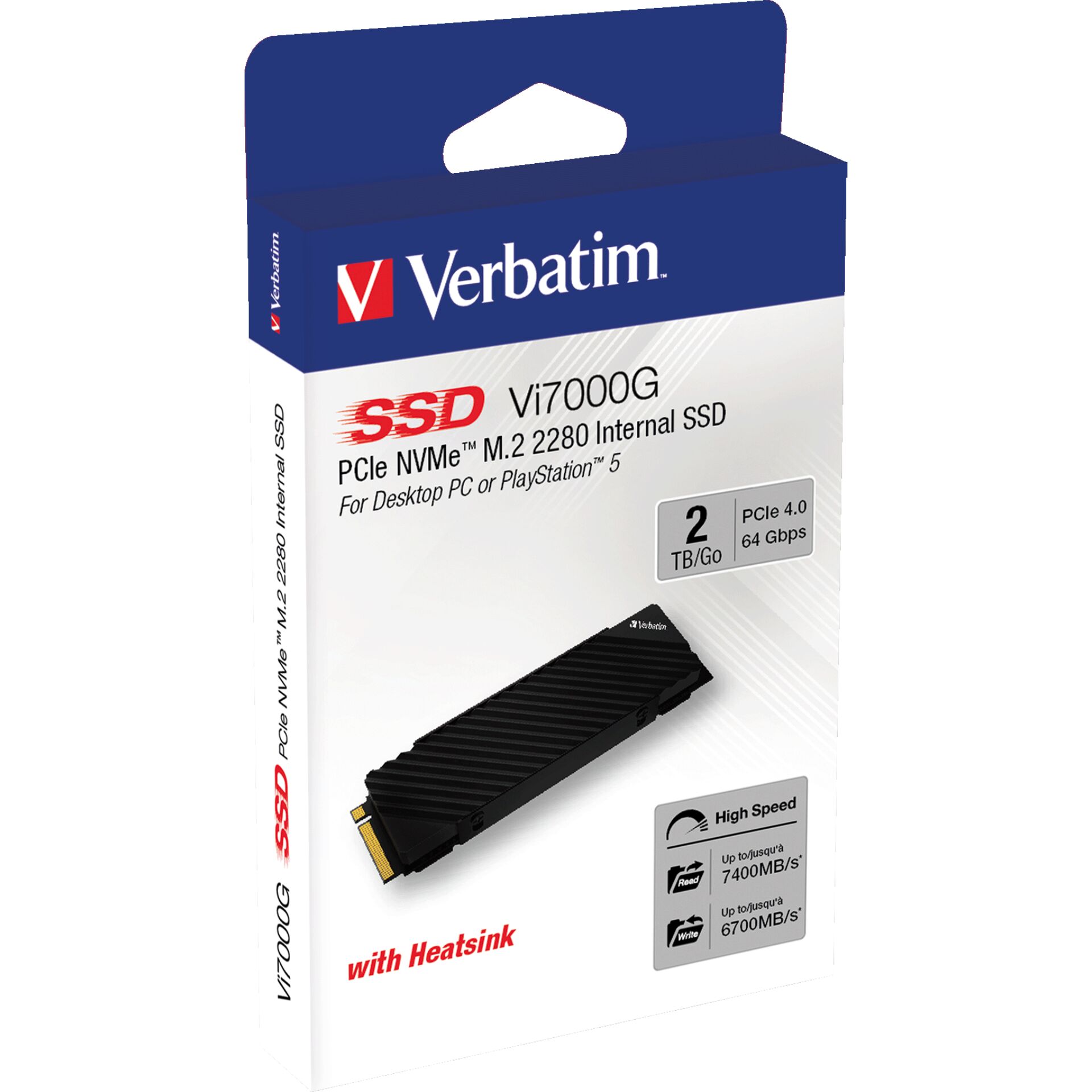 Verbatim Vi7000 PCle NVMe M.2 SSD 2TB                    493
