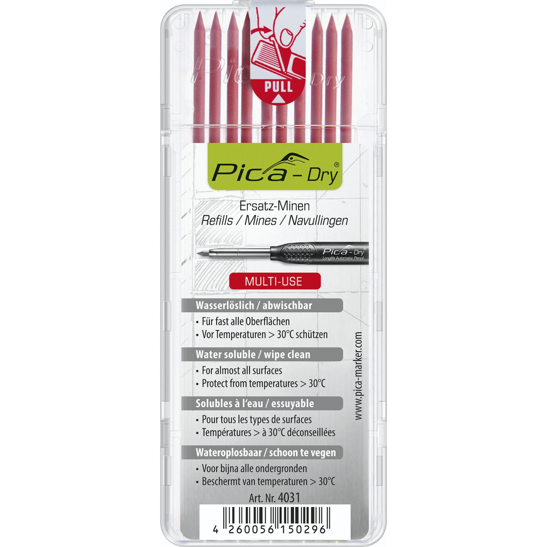 Pica DRY set mine rosso