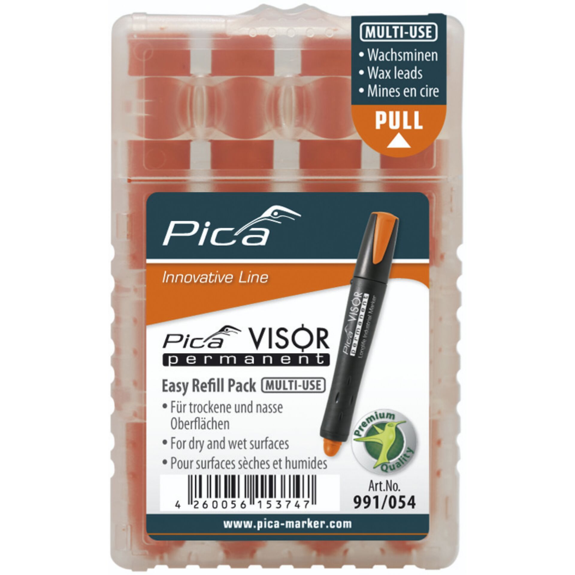 Pica VISOR permanent mine di ricambio sets, arancio-fluo