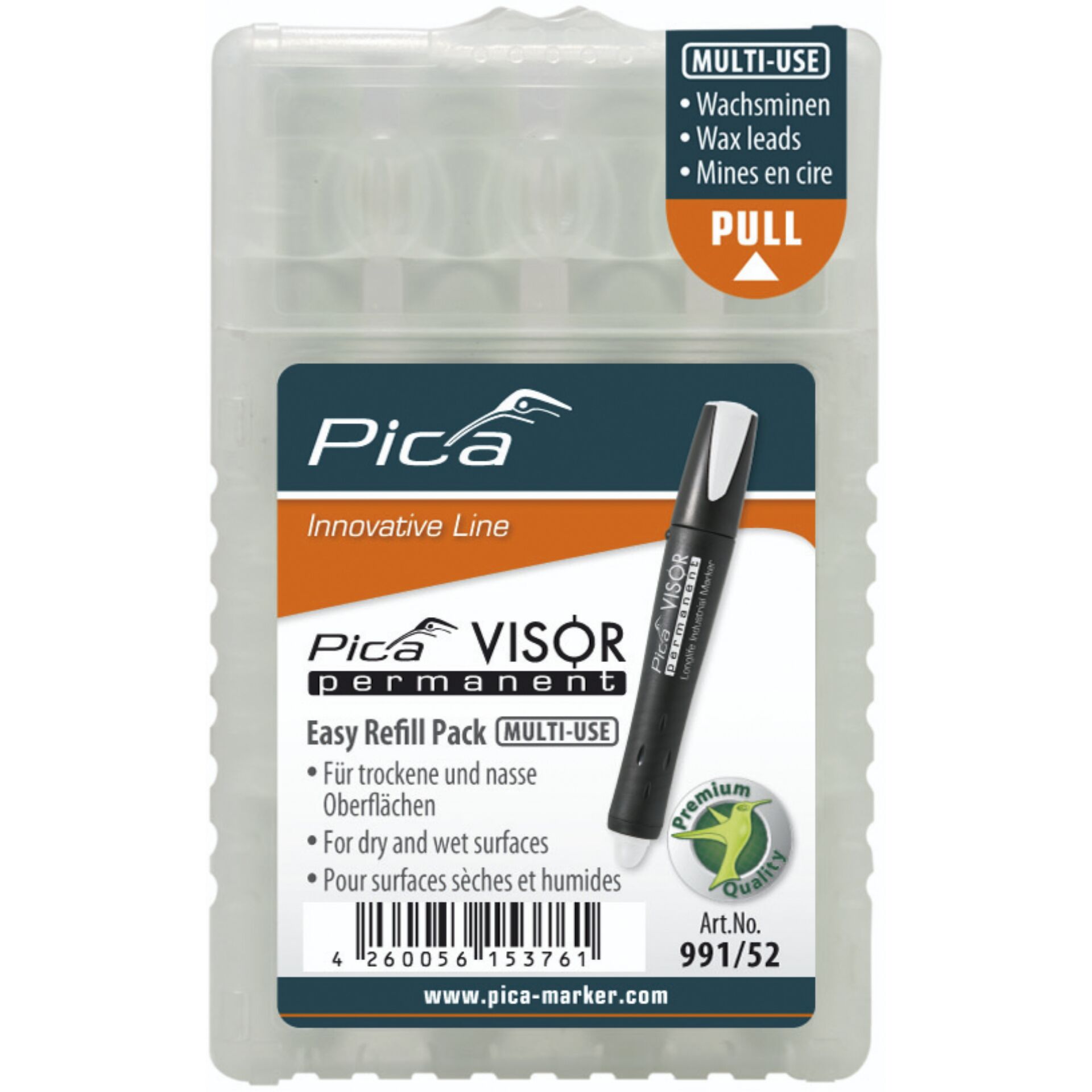 Pica VISOR permanent mine di ricambio Sets, bianco