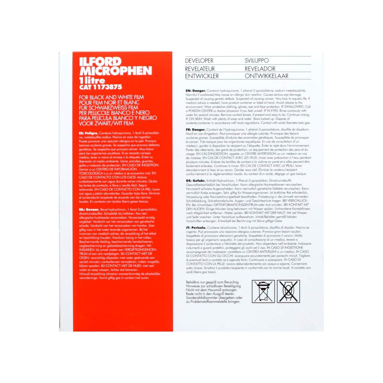 Ilford MICROPHEN 1 lt. - Ilford - Autoscatto Store