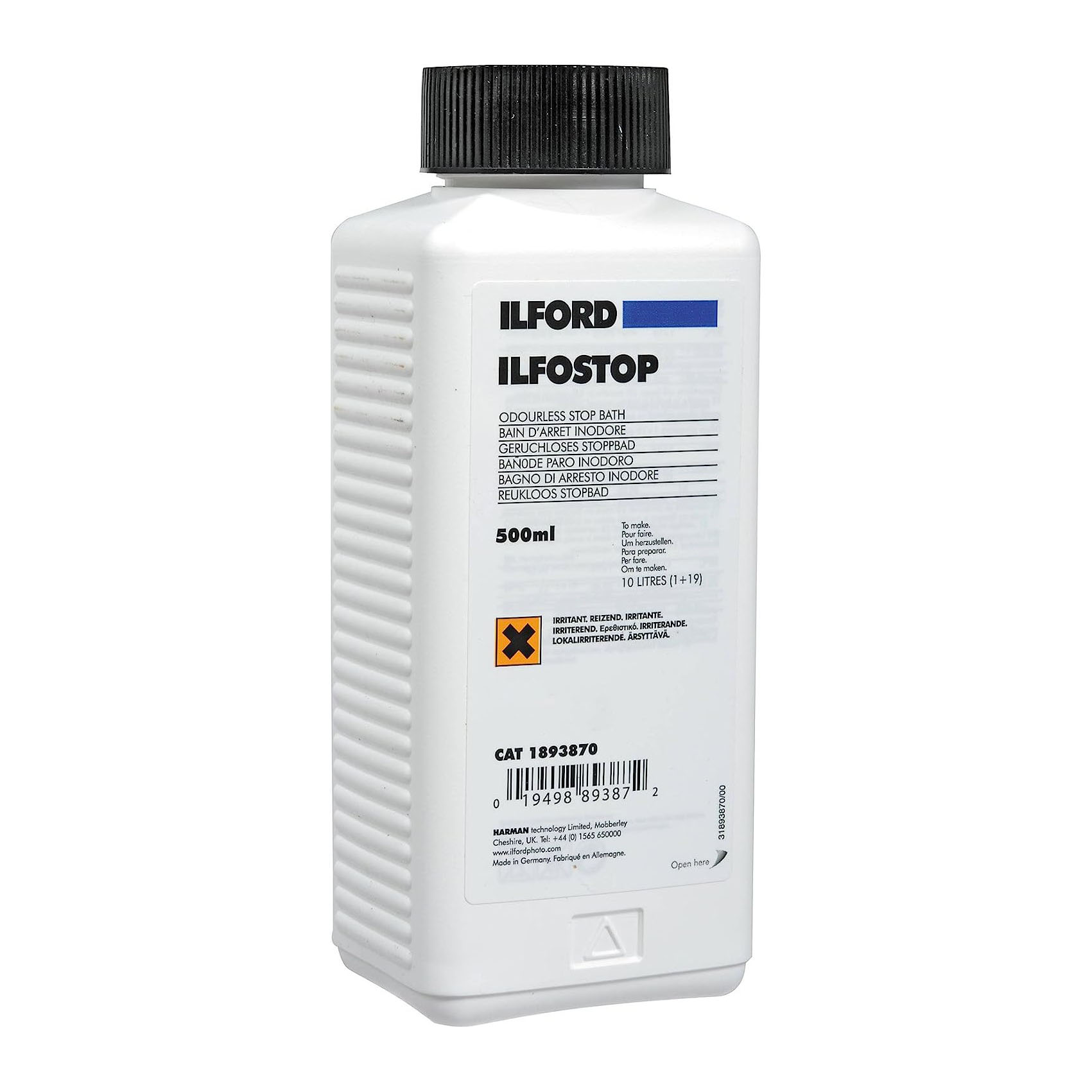 Ilford ILFOSTOP BATH 500CC WLD