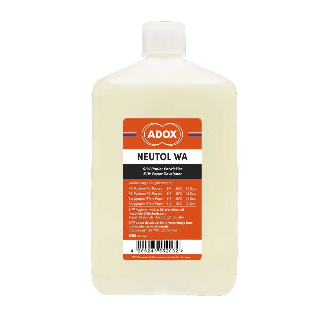 Adox ADOTOL/NEUTOL LIQUID WA 1,25 L., per 10-20LT (Warmtone)
