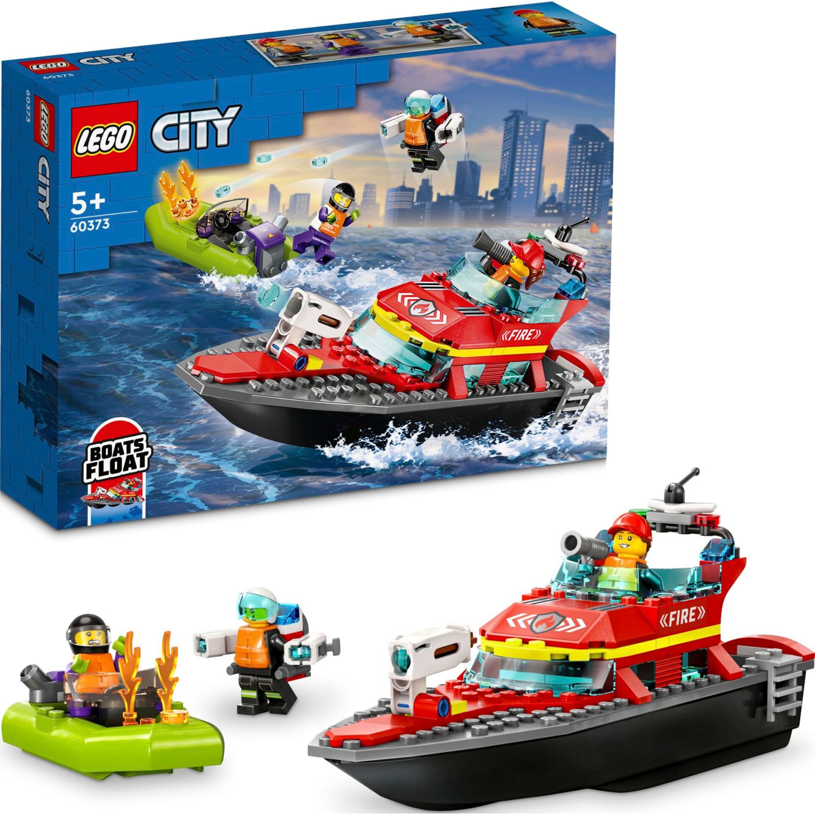 LEGO City 60373 Barca di soccorso antincendio